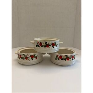 Strawberries N'‎ Cream by Sheffield Individual Casserole Dish Set of 3